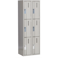 Casiers robustes Concorde, 3 niveaux, Bloc de 2, 24" x 18" x 72", Acier, Gris, Soud&eacute; (assembl&eacute;) M & M Nord Ouest Inc