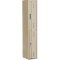 Casiers robustes Concorde, 2 niveaux, 12" x 18" x 72", Acier, Beige, Soud&eacute; (assembl&eacute;) M & M Nord Ouest Inc