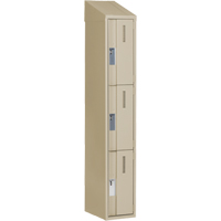 Casiers robustes Concorde, 3 niveaux, 12" x 18" x 78", Acier, Beige, Soud&eacute; (assembl&eacute;) M & M Nord Ouest Inc