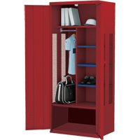 Deluxe Gear Locker, Steel, 36" W x 24" D x 72" H, Red FJ914 | M & M Nord Ouest Inc