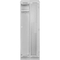 Clean Line Lockers, Bank of 2, 24" x 12" x 82", Steel, Grey, Rivet (Assembled), Perforated M & M Nord Ouest Inc