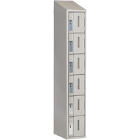 Concorde Heavy-Duty Lockers, 6 -tier, 12" x 18" x 78", Steel, Grey, Welded (Assembled) M & M Nord Ouest Inc