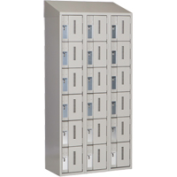 Concorde Heavy-Duty Lockers, 6 -tier, Bank of 3, 36" x 18" x 78", Steel, Grey, Welded (Assembled) M & M Nord Ouest Inc
