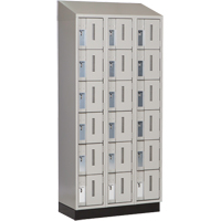 Concorde Heavy-Duty Lockers, 6 -tier, Bank of 3, 36" x 18" x 82", Steel, Grey, Welded (Assembled) M & M Nord Ouest Inc
