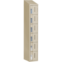 Concorde Heavy-Duty Lockers, 6 -tier, 12" x 18" x 78", Steel, Beige, Welded (Assembled) M & M Nord Ouest Inc