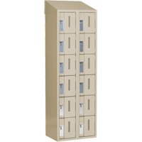 Concorde Heavy-Duty Lockers, 6 -tier, Bank of 2, 24" x 18" x 78", Steel, Beige, Welded (Assembled) M & M Nord Ouest Inc