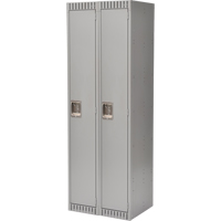 Lockers, Bank of 2, 24" x 18" x 72", Steel, Grey, Knocked Down M & M Nord Ouest Inc