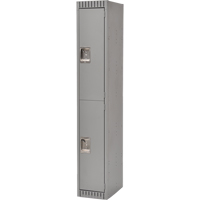 Lockers, 2 -tier, 12" x 18" x 72", Steel, Grey, Knocked Down M & M Nord Ouest Inc