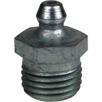 Straight Extra-Short Grease Fitting, Steel, 0.25 NPT Thread M & M Nord Ouest Inc