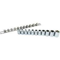 Flat-Cut E-"Star" Socket Set, 11 Pieces, 3/8" Drive Size M & M Nord Ouest Inc