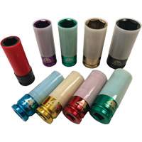 Thin Wall Master Impact Socket Set, 9 Pieces, 1/2" Drive Size M & M Nord Ouest Inc