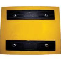 Wheel Chock, Polyurethane, Yellow, 15-1/4" W x 12-1/8" D x 10-3/4" H M & M Nord Ouest Inc