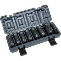 Jeu de douilles doubles hexagonales et h&eacute;licoidales avec coffret, 8 Morceaux, Prise de 1/2" M & M Nord Ouest Inc