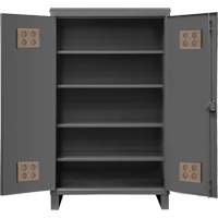 Heavy-Duty Outdoor Cabinet, Steel, 4 Shelves, 78" H x 48" W x 24" D, Grey M & M Nord Ouest Inc