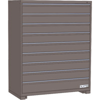 Modular Drawer Cabinet, 9 Drawers, 24" W x 24" D x 60" H, Grey M & M Nord Ouest Inc