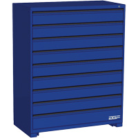 Modular Drawer Cabinet, 9 Drawers, 48" W x 24" D x 60" H, Blue FM481 | M & M Nord Ouest Inc