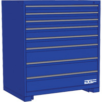 Modular Drawer Cabinet, 8 Drawers, 24" W x 24" D x 40" H, Blue FM039 | M & M Nord Ouest Inc