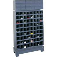 Unité de stockage modulaire pour petites pièces, Acier, 18 tiroirs, 33-3/4" x 12-1/4" x 58-5/8", Gris FN371 | M & M Nord Ouest Inc