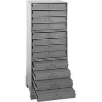 Armoire de rangement modulaire avec tiroirs, Acier, 12 tiroirs, 20-3/8" x 16" x 60-1/8", Gris M & M Nord Ouest Inc