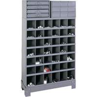 Unité de stockage modulaire pour petites pièces, Acier, 13 tiroirs, 33-3/4" x 12-1/4" x 59", Gris FN378 | M & M Nord Ouest Inc