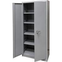 Armoire de rangement, Acier, 4 Tablettes, 66" h x 30" la x 15" P, Gris M & M Nord Ouest Inc