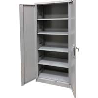 Armoire de rangement, Acier, 4 Tablettes, 66" h x 30" la x 15" P, Gris M & M Nord Ouest Inc