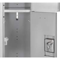 Lockers, 3 -tier, 12" x 18" x 86", Steel, Grey, Knocked Down M & M Nord Ouest Inc