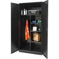 Armoire de rangement combin&eacute;e, 36" la x 18" p x 72" h, Noir M & M Nord Ouest Inc