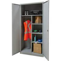 Combination Storage Cabinet, 36" W x 18" D x 72" H, Grey M & M Nord Ouest Inc