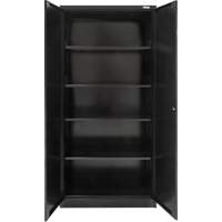 Armoire de rangement Hi-Boy, Acier, 4 Tablettes, 72" h x 36" la x 18" P, Noir M & M Nord Ouest Inc