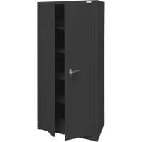 Armoire d'entreposage, Acier, 4 Tablettes, 66" h x 30" la x 15" P, Noir M & M Nord Ouest Inc