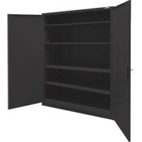 Storage Cabinet, Steel, 4 Shelves, 78" H x 48" W x 24" D, Black M & M Nord Ouest Inc