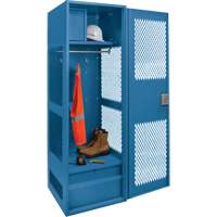 Casier pour &eacute;quipement avec porte, Acier, 24" la x 18" p x 72" h, Bleu fonc&eacute; M & M Nord Ouest Inc