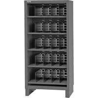 Heavy-Duty Open Front Cabinet with Dividers, Steel, 0 Drawers, 36" x 24" x 78", Grey M & M Nord Ouest Inc