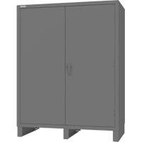 Cabinet with Recessed Doors, Steel, 4 Shelves, 78" H x 60" W x 30" D, Grey M & M Nord Ouest Inc
