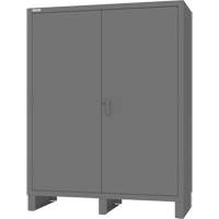 Wardrobe Cabinet with Standard Recessed Doors, Steel, 60" W x 24" D x 78" H, Grey M & M Nord Ouest Inc