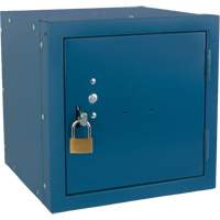 Stackable Cube Locker, 12" x 12" x 12", Steel, Blue, Knocked Down M & M Nord Ouest Inc