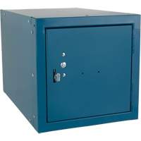 Stackable Cube Locker, 12" x 18" x 12", Steel, Blue, Knocked Down M & M Nord Ouest Inc