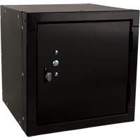Stackable Cube Locker, 12" x 12" x 12", Steel, Black, Knocked Down M & M Nord Ouest Inc