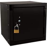Stackable Cube Locker, 12" x 12" x 12", Steel, Black, Knocked Down M & M Nord Ouest Inc