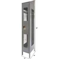 Casiers ventil&eacute;s, 12" x 18" x 88", Acier, Gris, D&eacute;mont&eacute;, Perfor&eacute; M & M Nord Ouest Inc