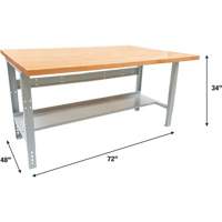 &eacute;tabli modulaire industriel, Cap 1000 lb, 72" la x 48" p M & M Nord Ouest Inc