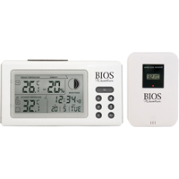 Indoor/Outdoor Thermometers With Clock, Contact, Digital, 32 to 122°F (0 to 50°C) M & M Nord Ouest Inc