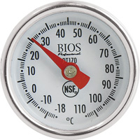 1" Dial Thermometer Celsius Only with Calibration Sleeve, Contact, Analogue, 0.4-230°F (-18-110°C) M & M Nord Ouest Inc
