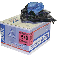 Sacs Premium, 2T-Fort, 26" la x 36" lo, Noir, Capacit&eacute; 64,35 L (17 gal.) M & M Nord Ouest Inc