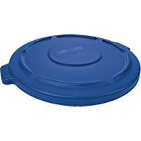 Brute&reg; Round Trash Can Top, Flat Lid, Plastic, Fits Container Size: 22-1/4" Dia. M & M Nord Ouest Inc