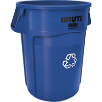 BRUTE&reg; Round Recycling Containers, Bulk, Plastic, 44 US gal. M & M Nord Ouest Inc