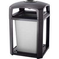 Cendrier et corbeille pour d&eacute;chets de s&eacute;rie Landmark, Plastique, Capacit&eacute; 35 gal. US, Hauteur 40" M & M Nord Ouest Inc