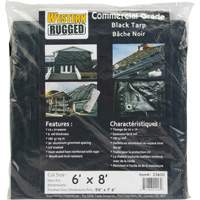 B&acirc;che, Usage industriel l&eacute;ger, Noir, 6' x 8' x 8 mils M & M Nord Ouest Inc