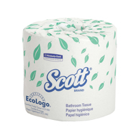 Scott&reg; Toilet Paper, 1 Ply, 550 Sheets/Roll, 403' Length, White M & M Nord Ouest Inc